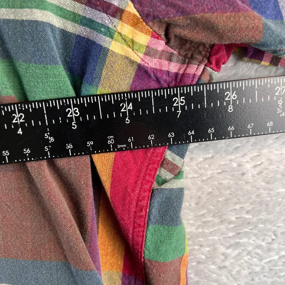 Ralph Lauren Mens XL Plaid Button Down Shirt Multi Color Cotton Long Sleeve